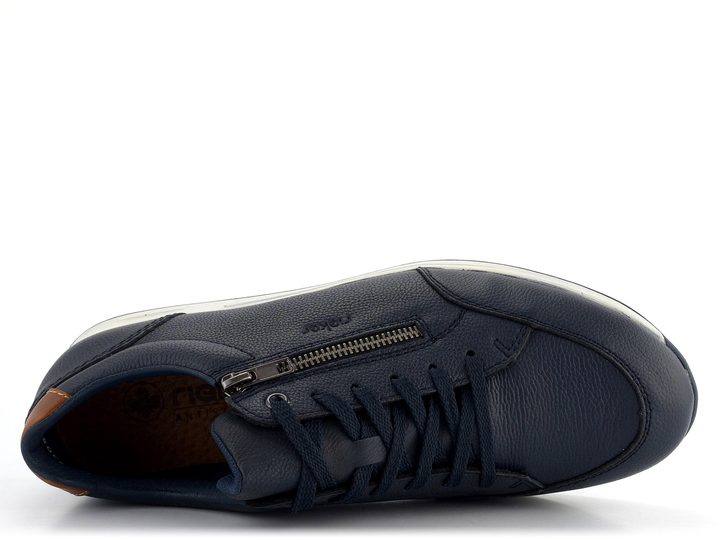 Rieker tmavo modré poltopánky so zipsom 11903-14