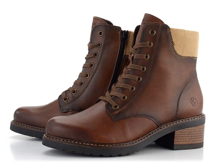 Remonte šnurovacia členková obuv tmavo hnedá D1A70-22