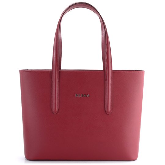 Elega kabelka safiáno rubín/stříbrné kování 69003