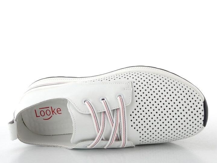 Looke kožené polobotky Liora white L1445_68