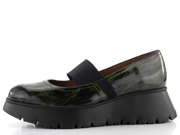 Wonders lakované slip-on polobotky na klínku Alga C-7311