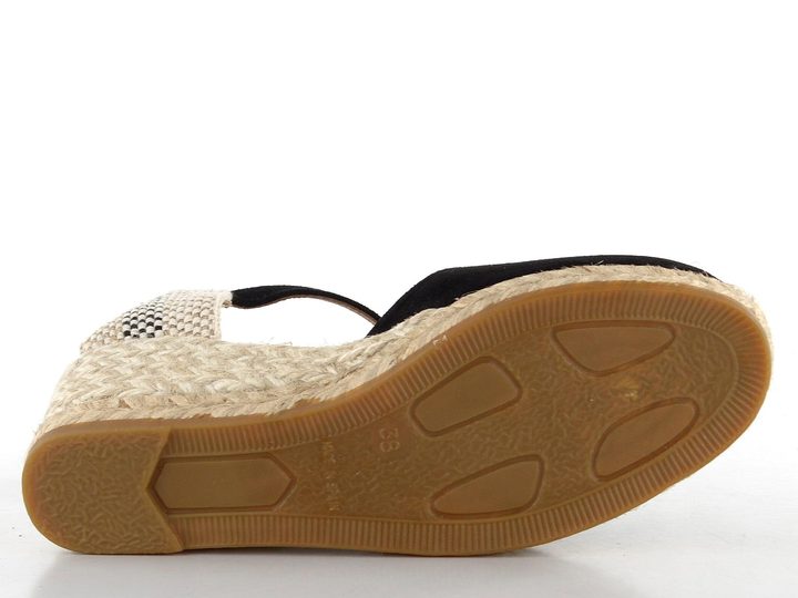 Gaimo sandály s plnou patou a klínkem Robi pesca baby negro