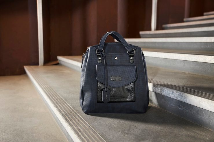 Rieker kabelka - batoh modro-černý H1036-14