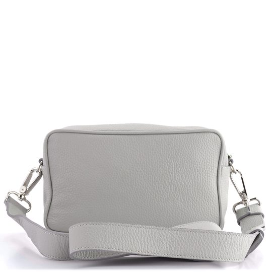 Elega malá crosbody kabelka šedá/stříbrné kování 69714