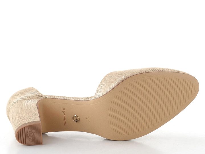 Tamaris lodičky s kotníkovým páskem gold structure 1-24412-41