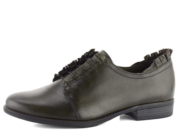 Tamaris zdobené polobotky dark olive 1-23220-21