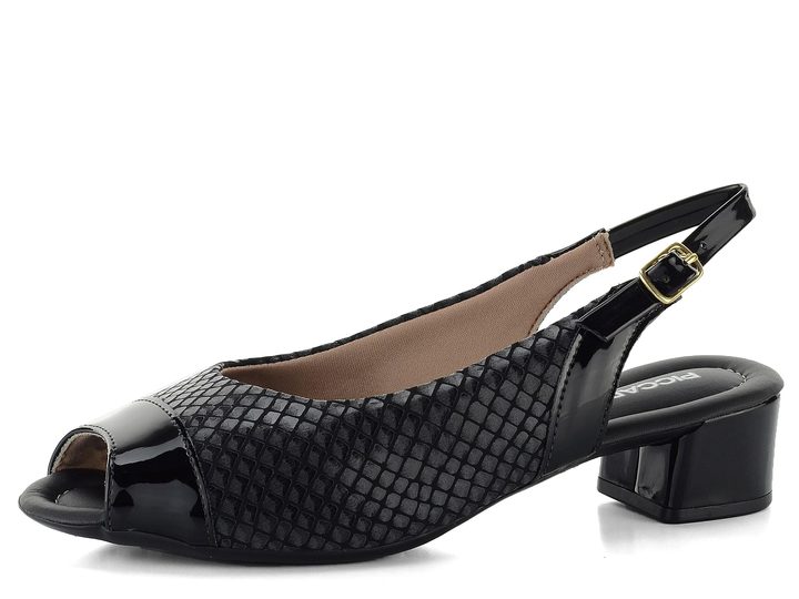 Piccadilly sandálky kombinované černé 166009