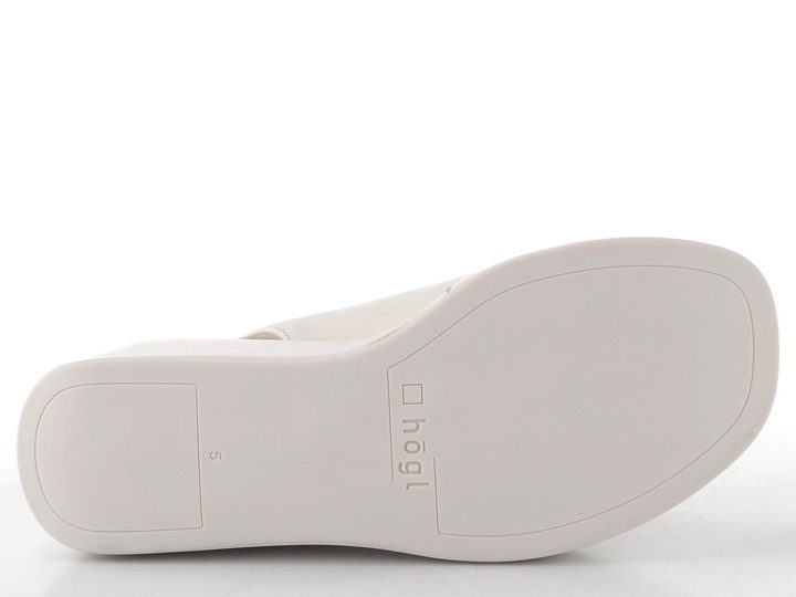 Högl kožené sandály na klínku creme 1-102510-1200