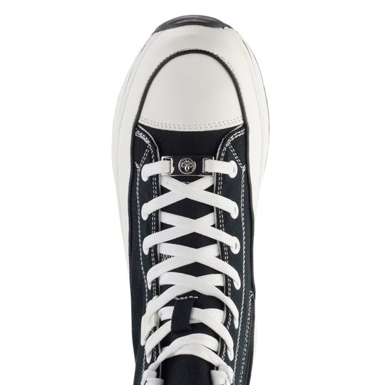 Rieker plátené tenisky na platforme čierne 90010-00