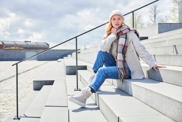 Rieker šnurovacia členková obuv na platforme béžová Ginger/Bianco M1980-62