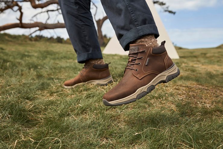 Rieker pánský šněrovací kotník s membránou hnědý 31204-22