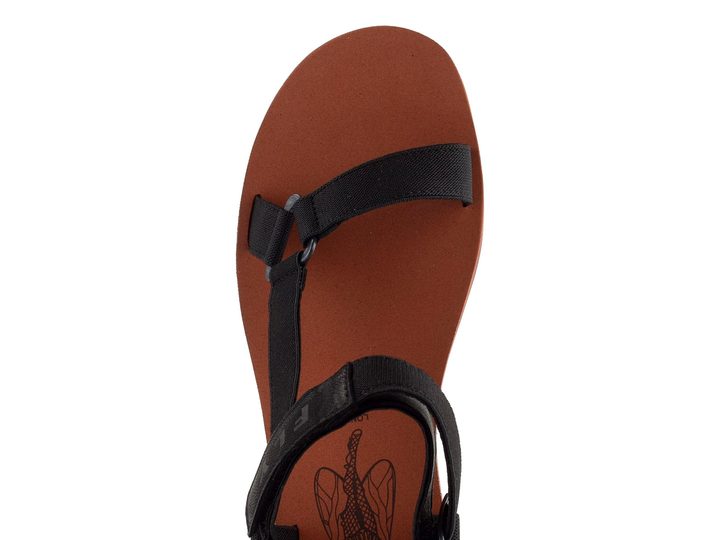 Fly London páskové sandály na klínu černé Yefa P144726000