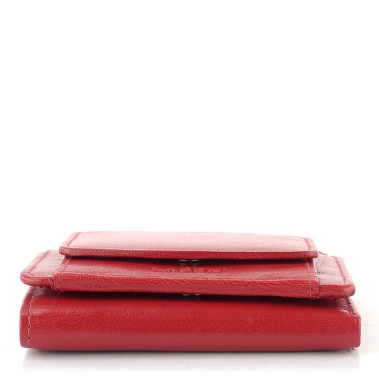 Malá kožená peněženka s kapsičkou na mince červená W-2031