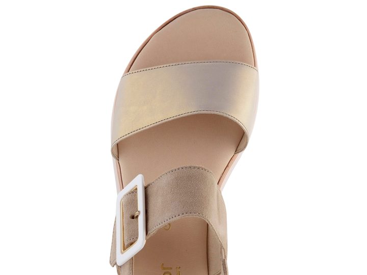 Gabor sandále na platforme púdrové/béžové 42.744.33