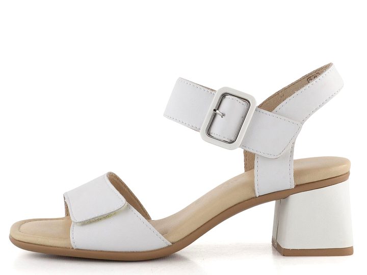 Remonte bílé kožené sandály na podpatku D1K51-80