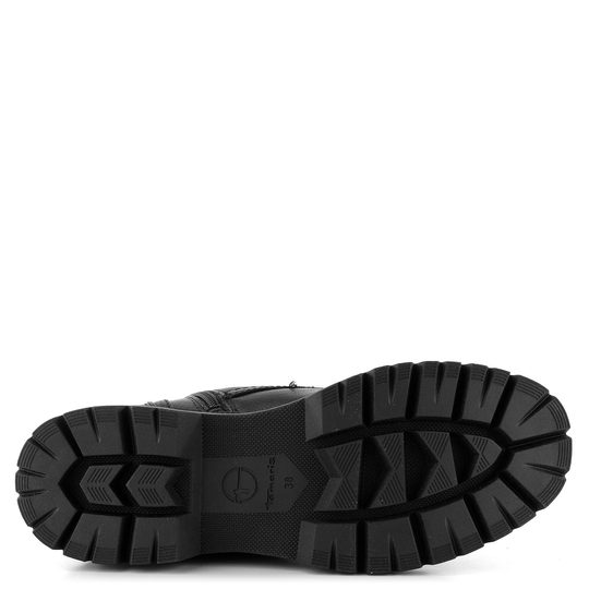Tamaris hladká šnurovacia členková obuv Black 1-26295-29