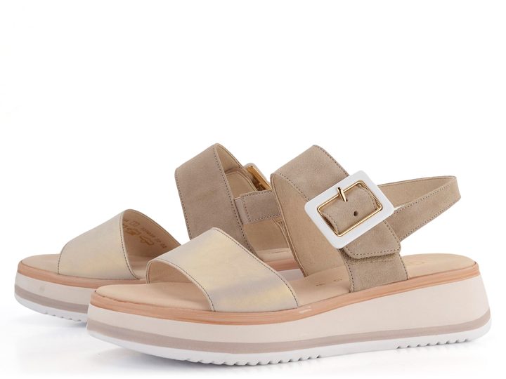 Gabor sandále na platforme púdrové/béžové 42.744.33