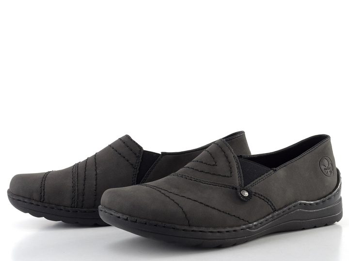 Rieker prozouvací polobotky anthrazit/schwarz 48961-45