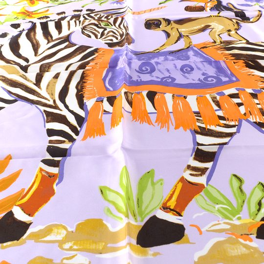 Fraas hedvábný šátek se zebrou fialový/barevný 632035-469