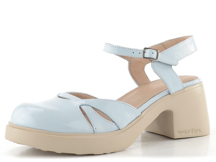 Wonders lakované lodičky s volnou patou a širokým podpatkem aura E-7131