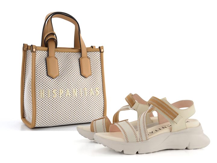 Hispanitas sandále na platforme Jamaica Desert/Nata CHV243459