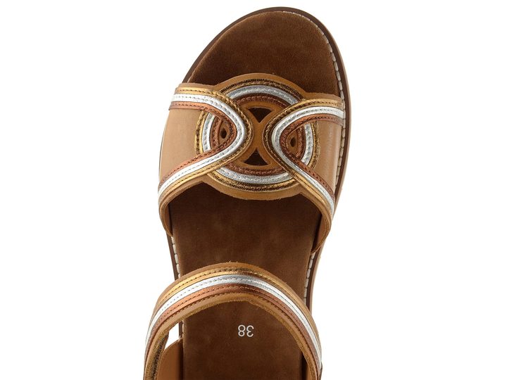 Ara dámské sandály Elba cognac/whisky/silver/bronce 12-53604-09