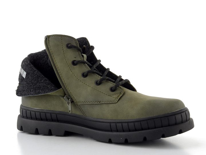 Bugatti šněrovací kotník se zipem zelený 325-AGA31-5500