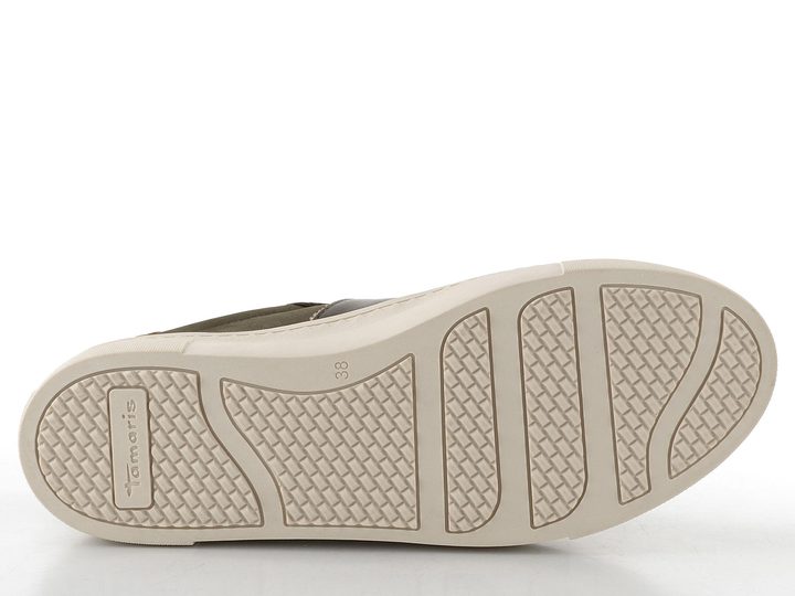 Tamaris tenisky na platforme olive nubuc 1-23724-42