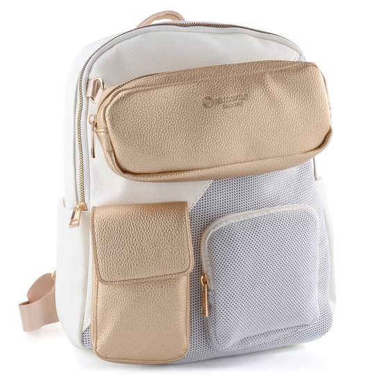 Remonte městský batoh s kapsičkami weiss/weiss-nautic/gold Q0537-81