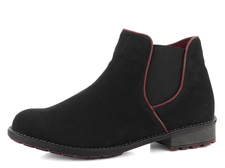 Remonte členkové topánky čierne s červeným lemovaním R3315-02