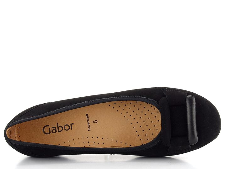 Gabor čierne semišové baleríny 54.166.17