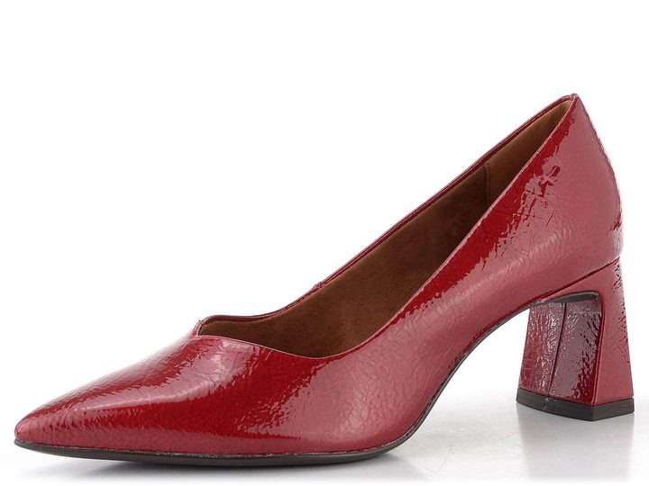 Tamaris lodičky so širokým podpätkom red 1-22452-45