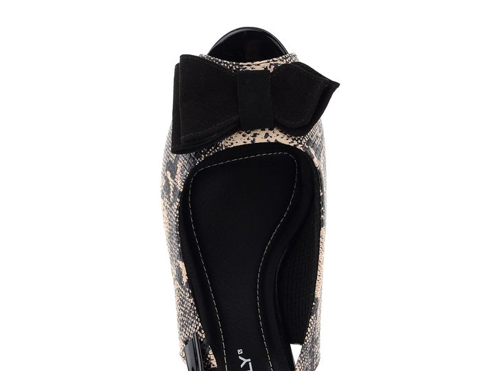 Piccadilly čierne hadie sandále s mašľou 114022