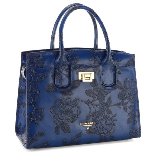Cuoieria Fiorentina luxusní kabelka modrá B.5074