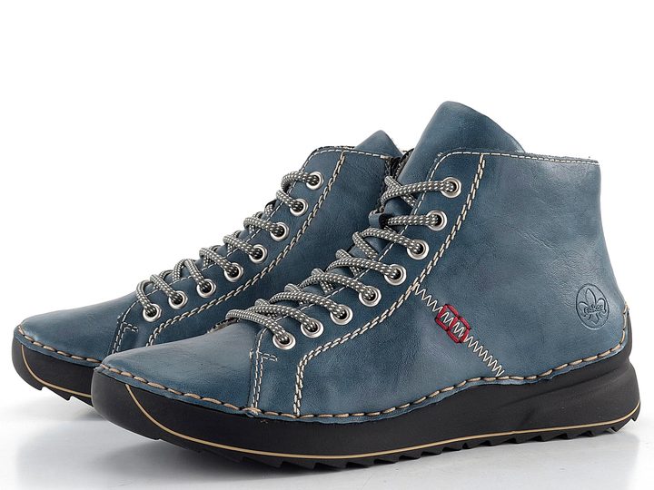 Rieker šnurovacia členková obuv modrá 71510-14