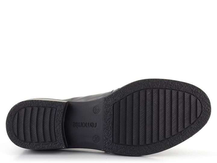 Remonte černé polobotky na podpatku D0F03-01