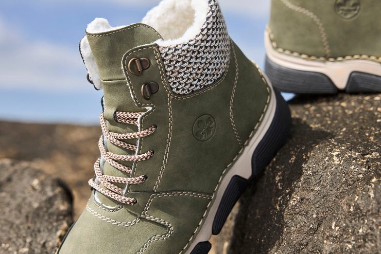 Rieker šněrovací kotník liane/schwarz-kiesel 45955-54