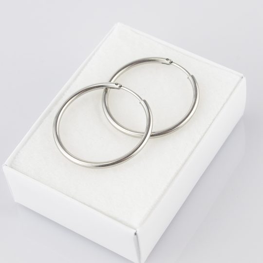 Ocelové náušnice kruhy 30 mm