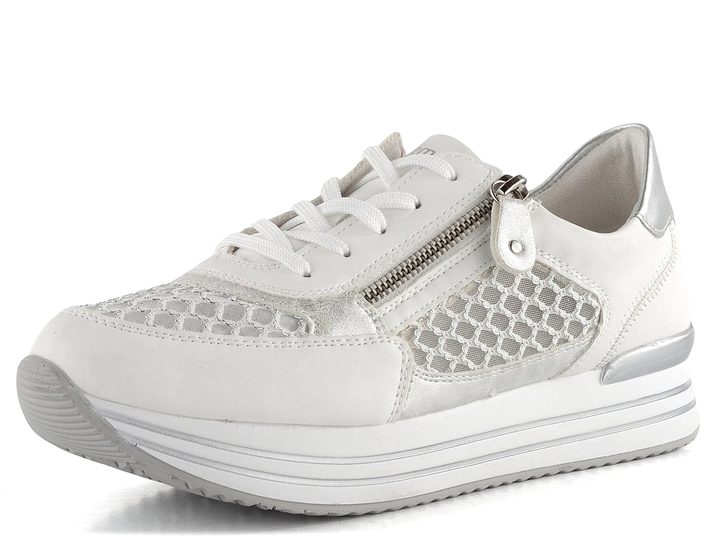 Remonte tenisky se zipem Weiss/Silver D1329-80