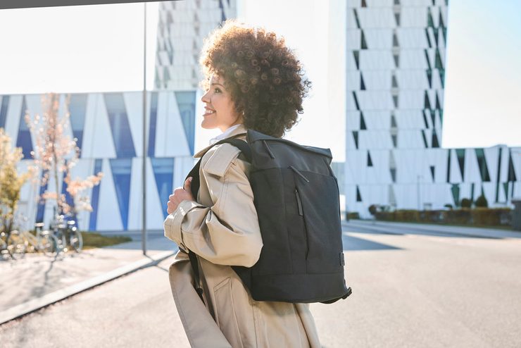 Rieker městský batoh zipový černý H5101-00