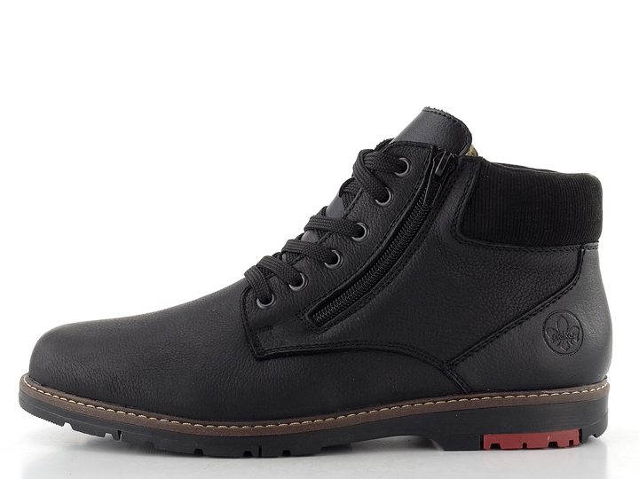 Rieker pánský kotník se zipem černý 10503-00