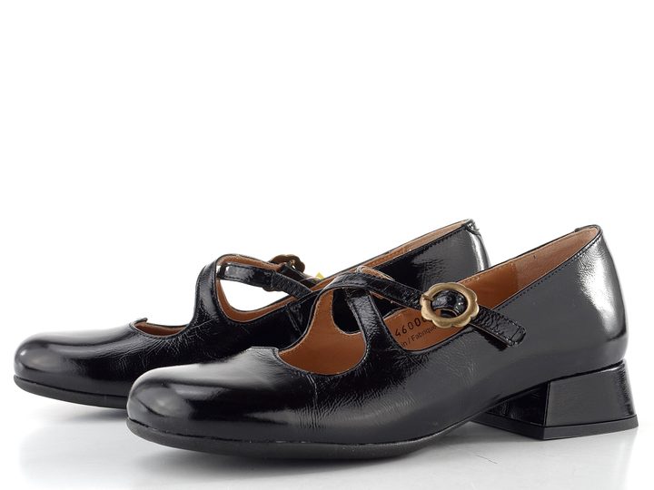 Fly London lakované lodičky s páskem černé P145460000