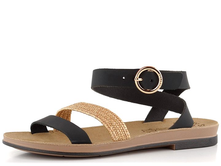 Fantasy Sandals černé páskové sandály S503 Kendal Black