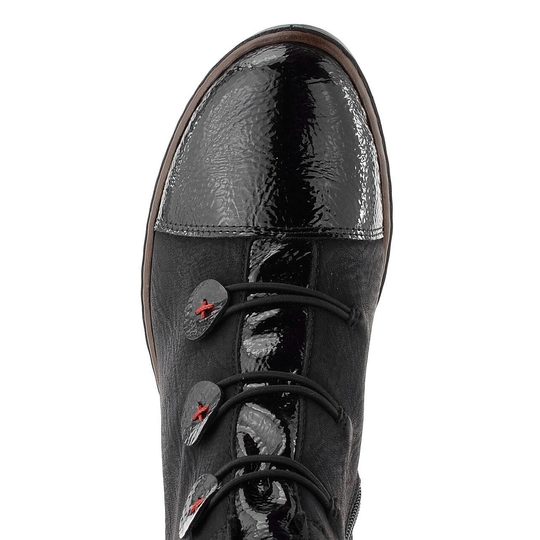 Rieker elegantn členková obuv na podpätku čierna Y2576-00