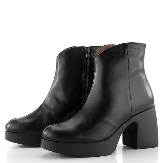 Wonders členková obuv na podpätku Negro H-4963
