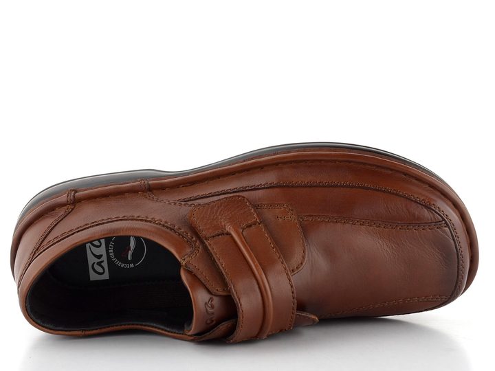 Ara pánske široké poltopánky na suchý zips Ben Cognac 11-17101-07