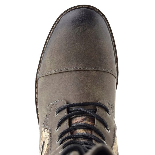 Rieker šnurovacie čižmy s membránou rauch/rauch-multi 94731-90