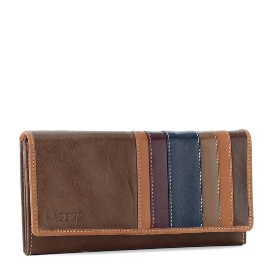 Lagen peněženka psaníčko Brown/Multi 9773