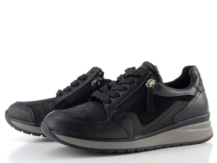 Gabor široké tenisky se zipem černé 76.307.67