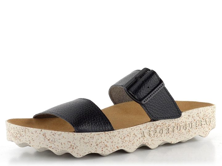 Asportuguesas černé pantofle P018225005